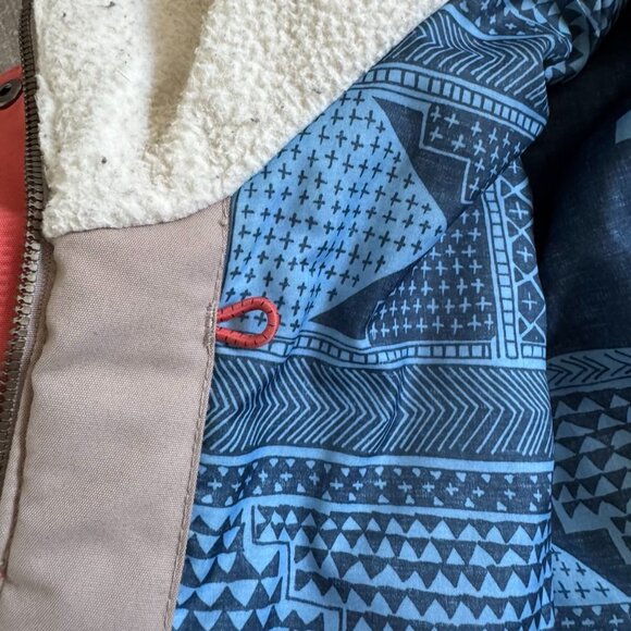 O'Neill Utility Snow Jacket Coral Beige Hooded Ski Snowboard Coat Size Medium - Picture 8 of 16